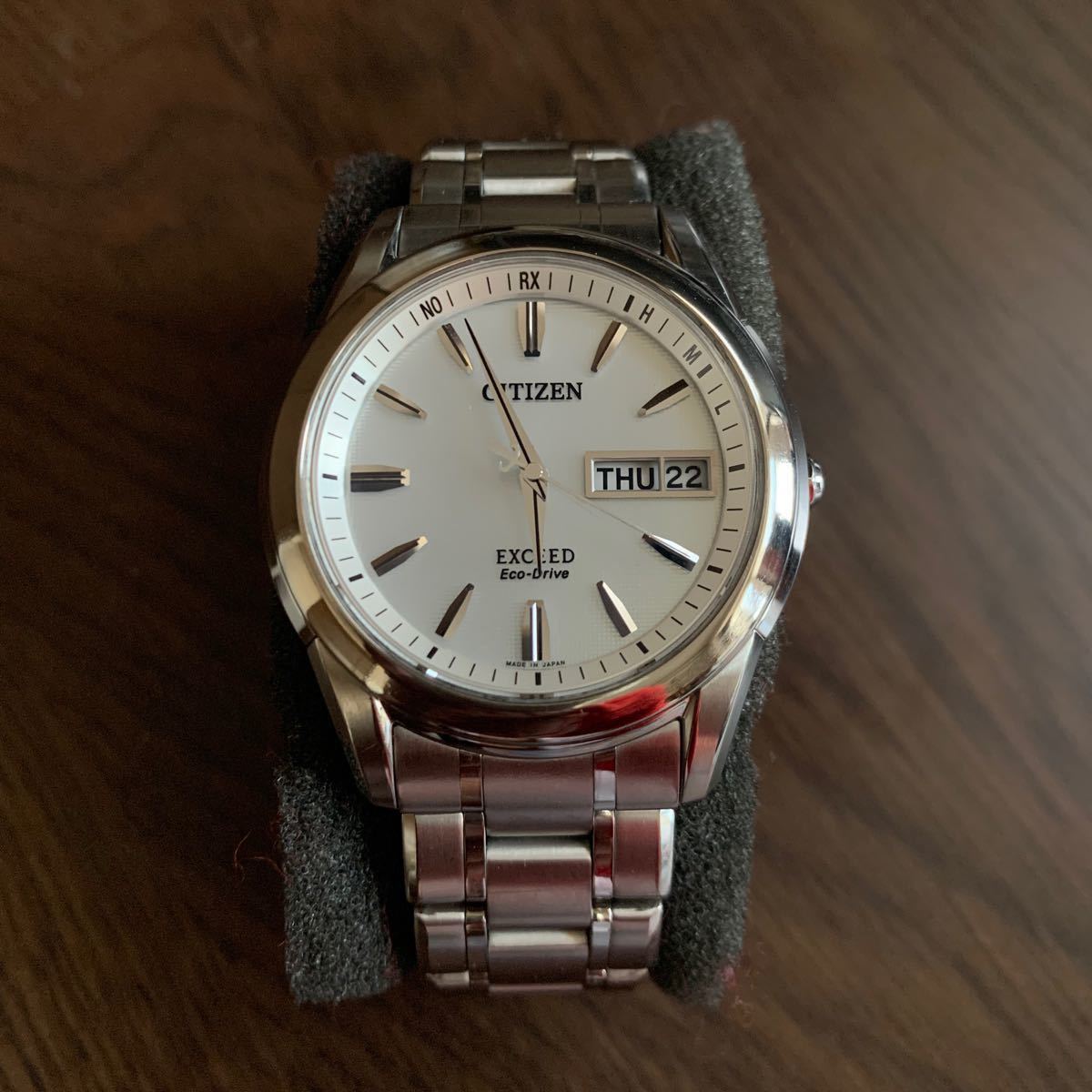 CITIZEN/シチズン エクシード エコドライブ H10B-T015620 GN-4W-S チタン 電波ソーラー