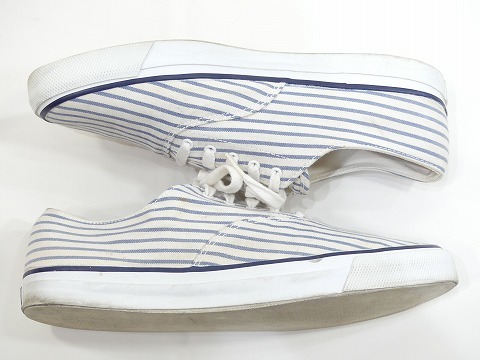 レア 80s 90s ビンテージ SPERRY TOP SIDER スペリー トップサイダー ストライプ キャンバス デッキ スニーカー シューズ 10M 28cm位 70s_画像4