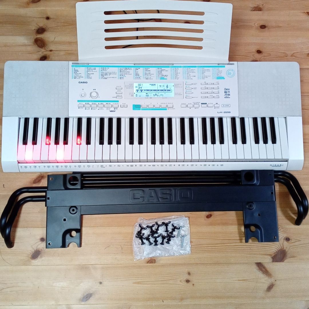 CASIO LK-228 電子キーボード 光ナビゲーション