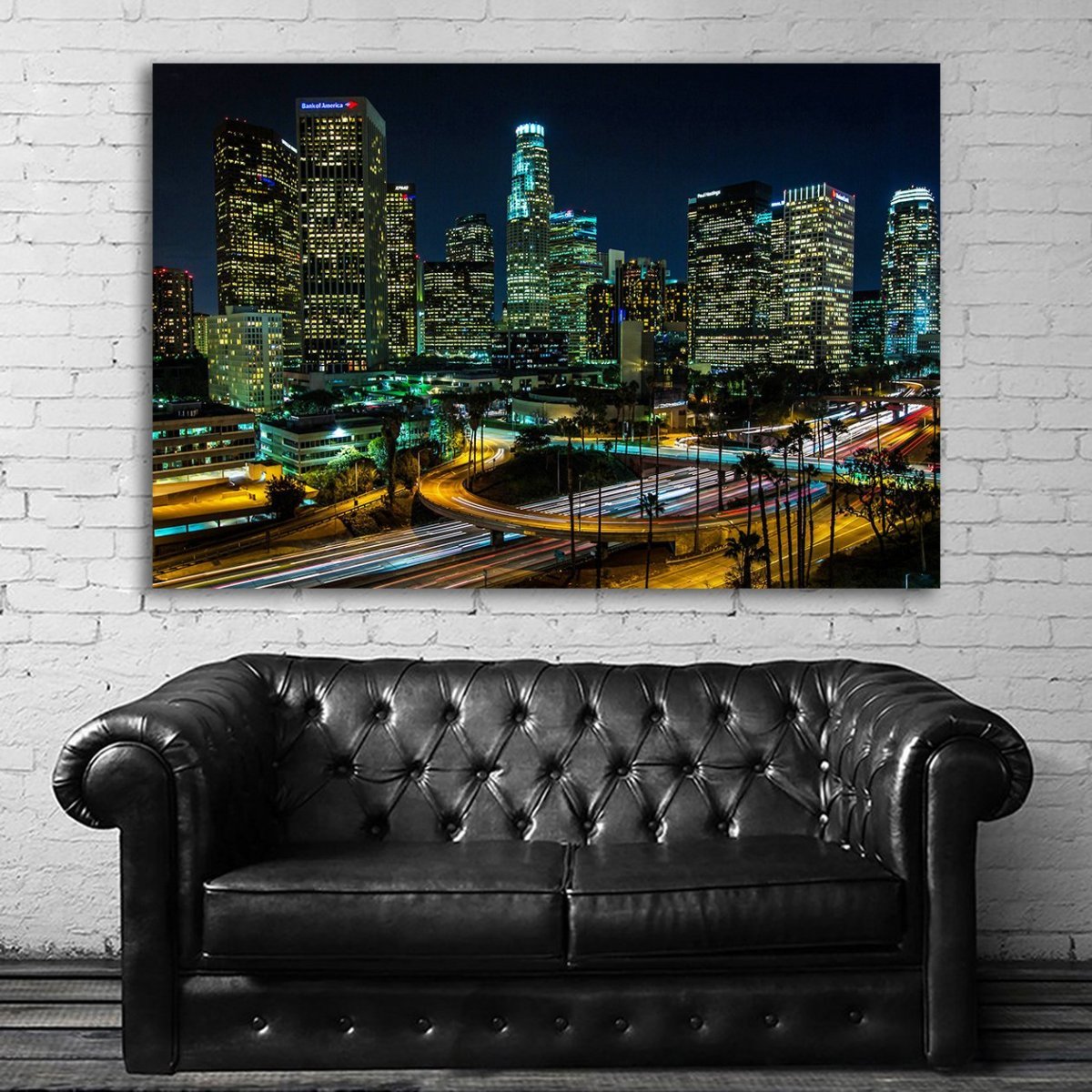 ロサンゼルス アメリカ 特大 ポスター 150x100cm ロス 夜景 景色 風景
