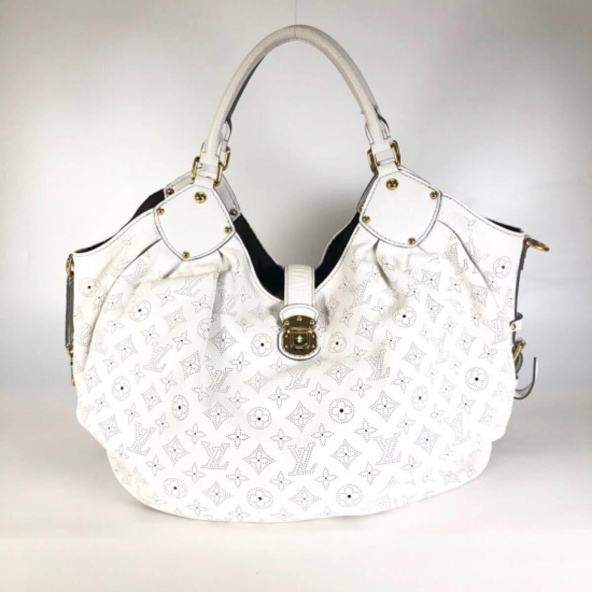 ルイヴィトン マヒナL レザー ショルダー トートバッグ 美品(¥144,500