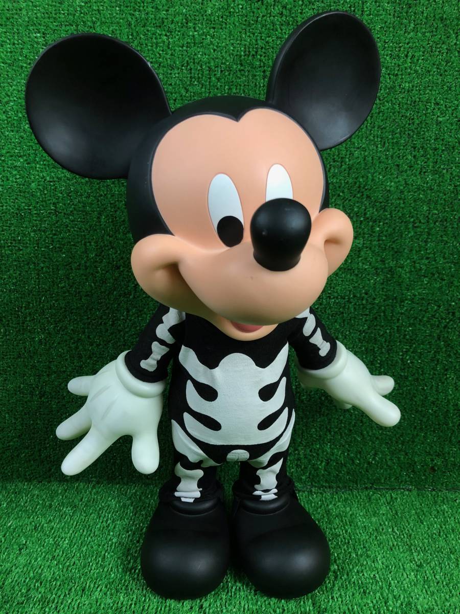 レア スカルミッキーマウス Micky Mouse ソフビ フィギュア ワースフィールド ハロウィン Halloween 香港ディズニー開園記念  Disney