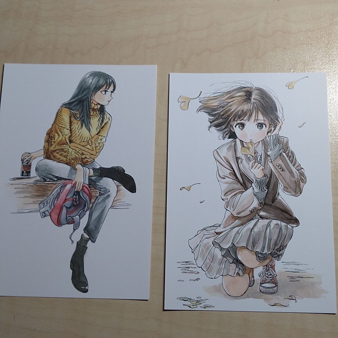 スーパーカブ角川スニーカー文庫アニメ化記念イラストカード2枚セット