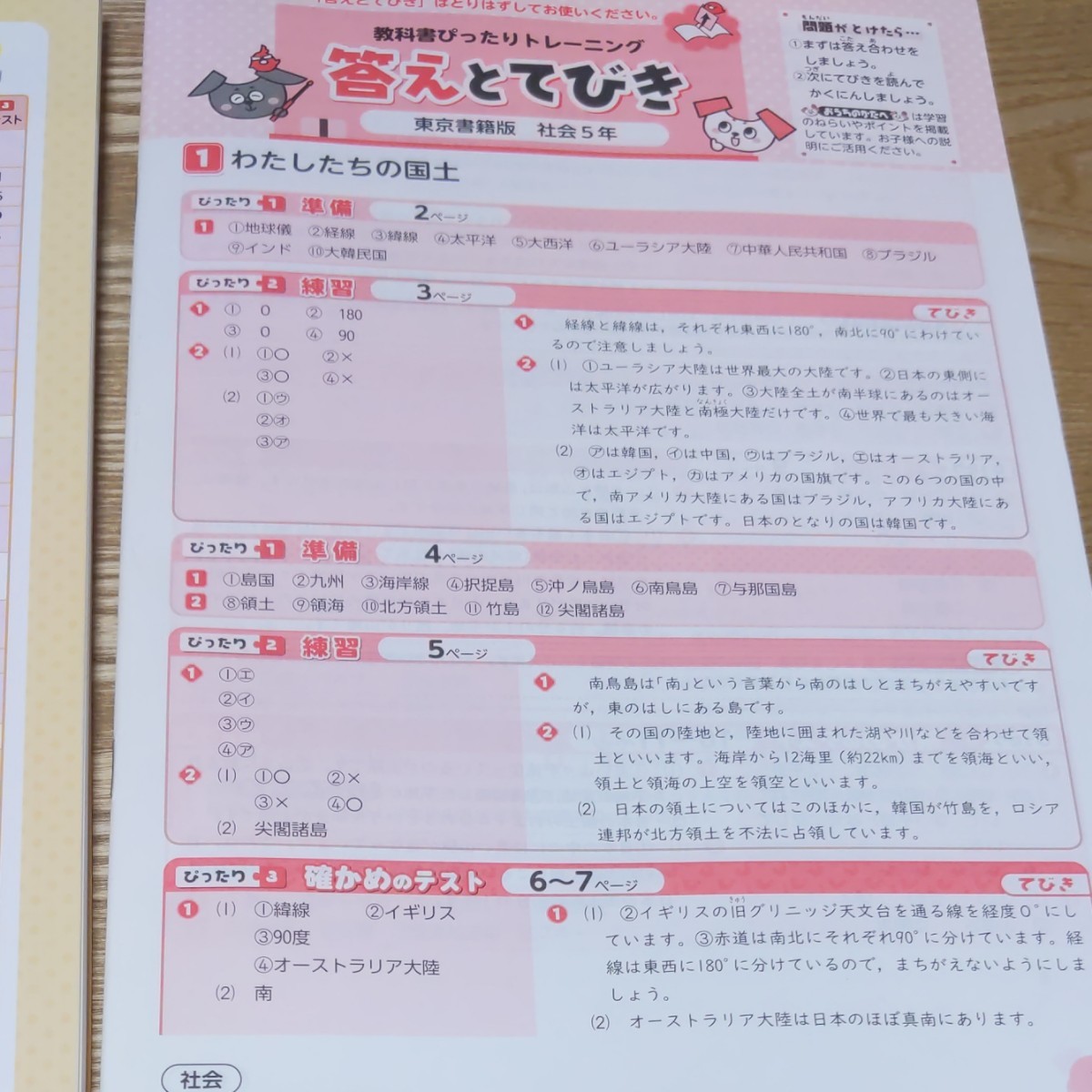 新興出版社 教科書ぴったりトレーニング 小学5年 社会 東京書籍版