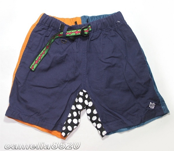 ALDIESa- Rudy -z short pants navy / yellow cotton size S unused exhibition goods AB2280