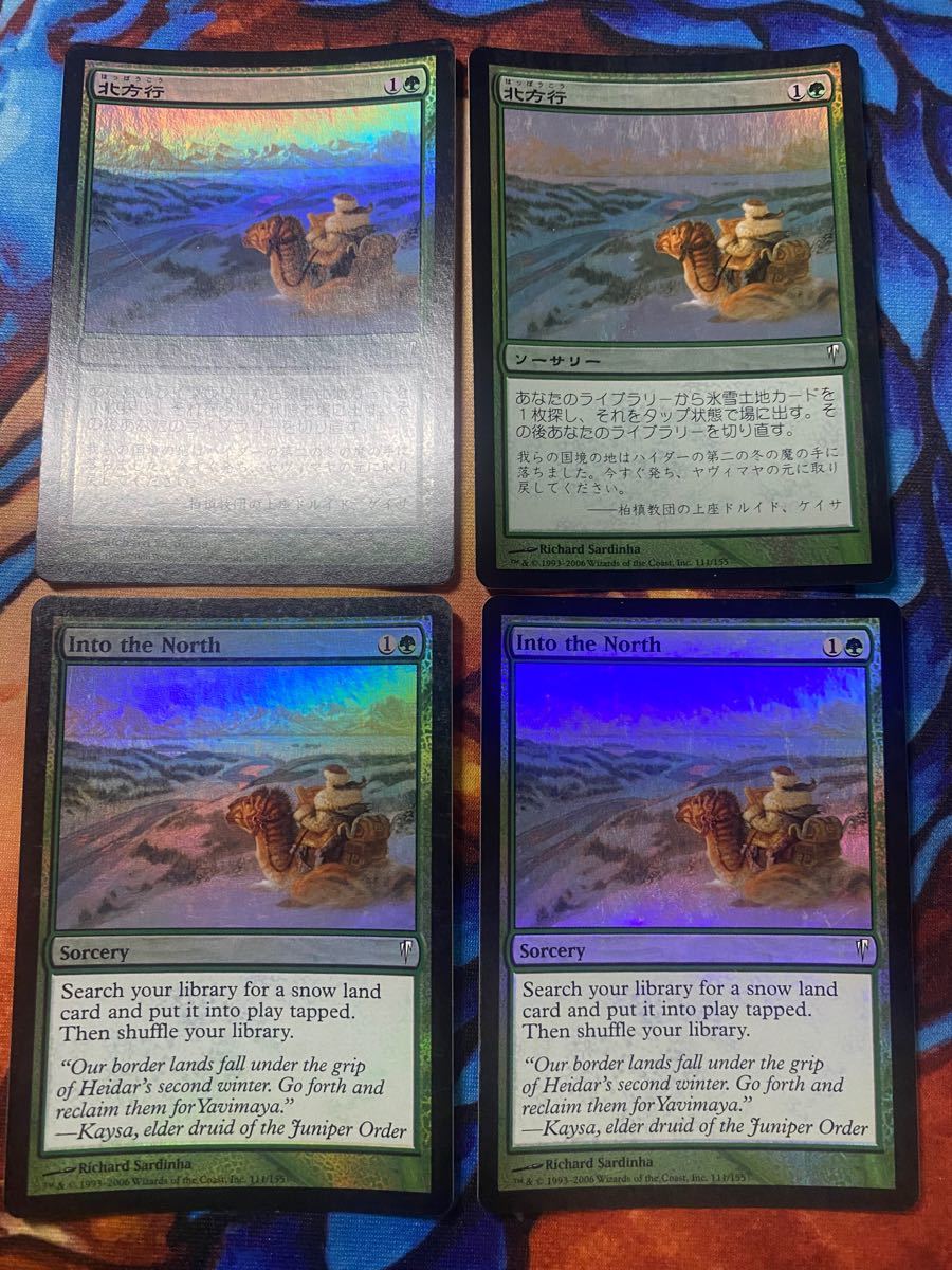  mtg foil コールドスナップ 北方行/Into the North 4枚セット(日本語×2、英語×2)