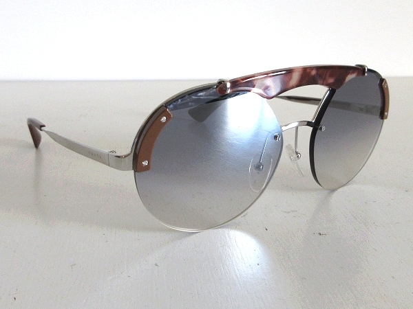 日本製・綿100% 未使用 プラダ SPR52U C13-5R0 Pilot Sunglasses 