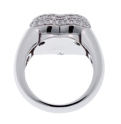 Chopard Chopard happy бриллиант Heart кольцо белое золото 750WG 1810273