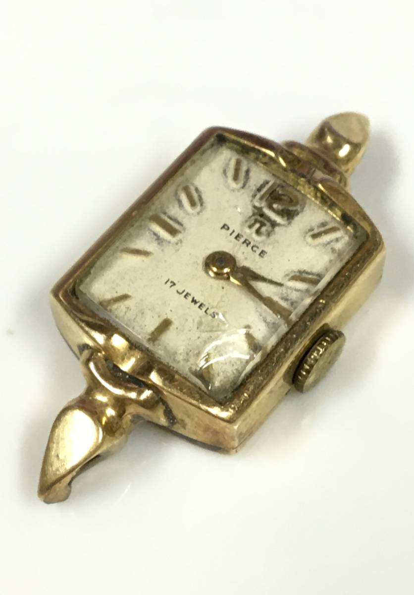 激安直営店 ピアース 腕時計 17石 18K 手巻き アンティーク時計 