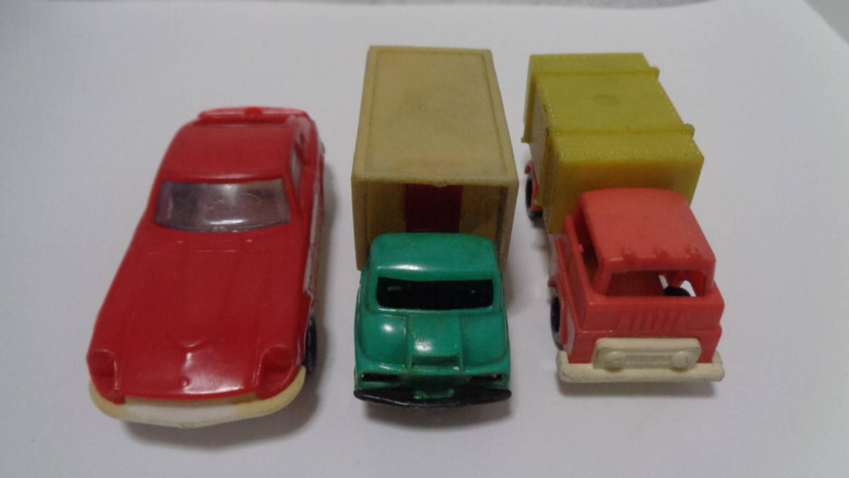* retro *CAR* rare article [ former times toy extra MADE IN JAPAN 11 piece set automobile s Parker truck boat 7 from 13cm] present condition delivery that time thing 