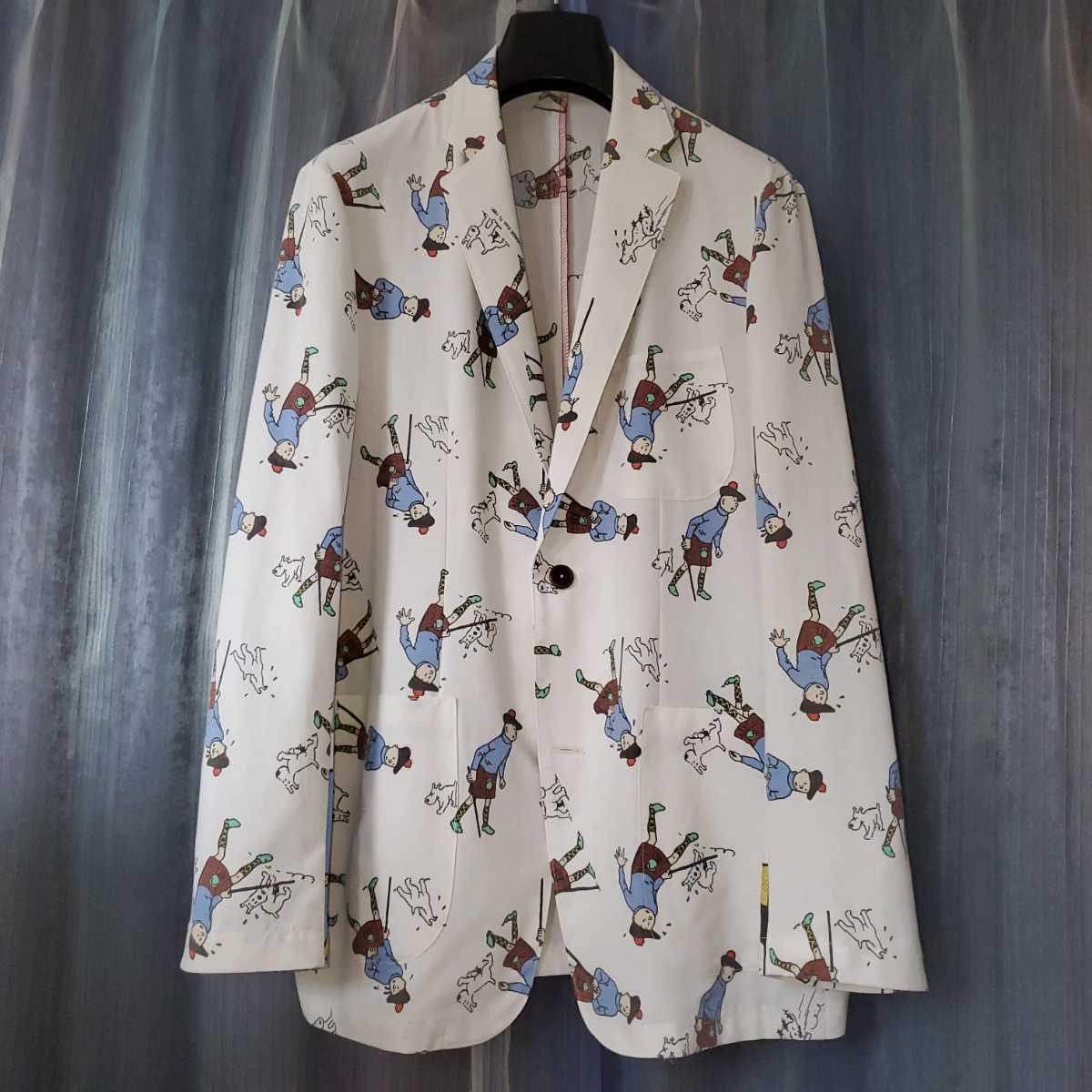 tintin タンタン テーラードジャケット ヴィンテージ シーツ リメイク