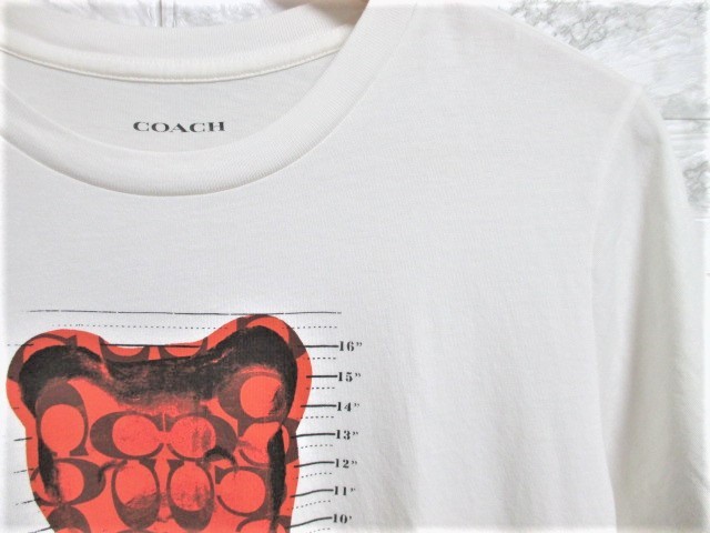 COACH コーチ ロゴ デザイン Tシャツ 半袖/メンズ/XS ホワイト｜Yahoo