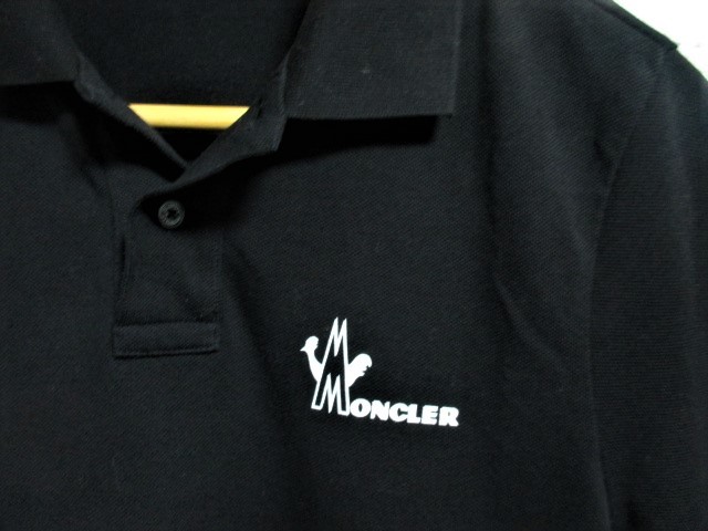 ☆MONCLER モンクレール ロゴ ポロシャツ 半袖/メンズ/S/ブラック☆国内正規品