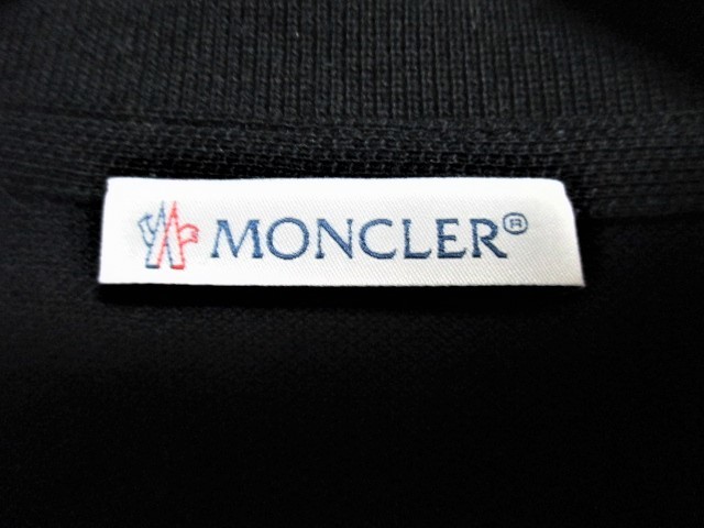 ☆MONCLER モンクレール ロゴ ポロシャツ 半袖/メンズ/S/ブラック☆国内正規品