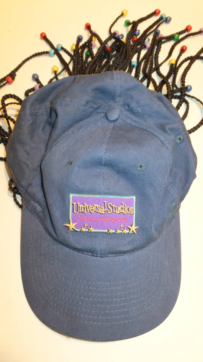 ★Universal Studios Hollywood★Vintage braided hair Ball cap! ユニバーサルスタジオハリウッド　ブレイズヘアキャップ USED IN JAPAN