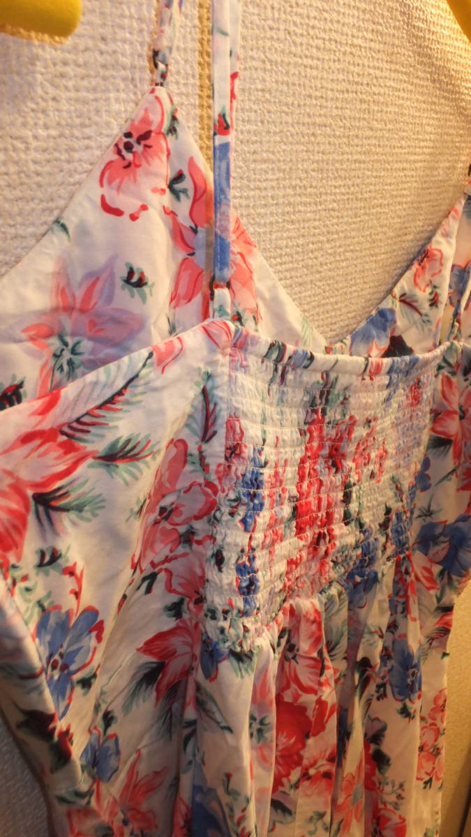 ★GAP★Ladies Floral Dress size Ｍ ギャップレディースドレス ノンスリーブワンピースサイズＭ　USED IN JAPAN 花柄_画像5