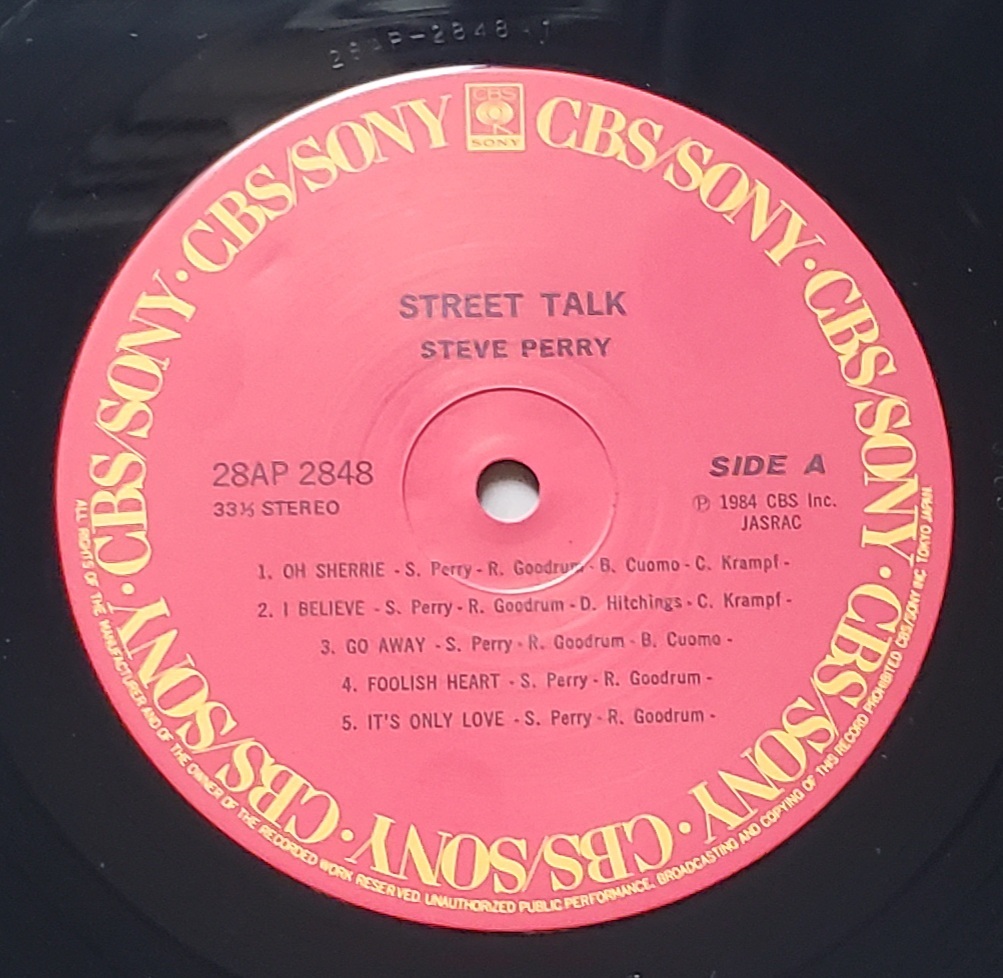  быстрое решение! с лентой LP[ Steve * Perry / Street *to-k]28AP2848 Steve Perry / Street Talk Journey shrink есть ( задняя поверхность разрыв )