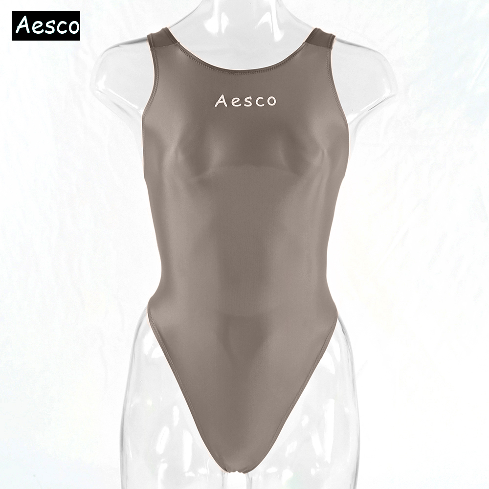 * postage included *JG-5 S size new commodity! Brown Aesco super lustre super .... cosplay high leg T-back Leotard school swimsuit race queen 