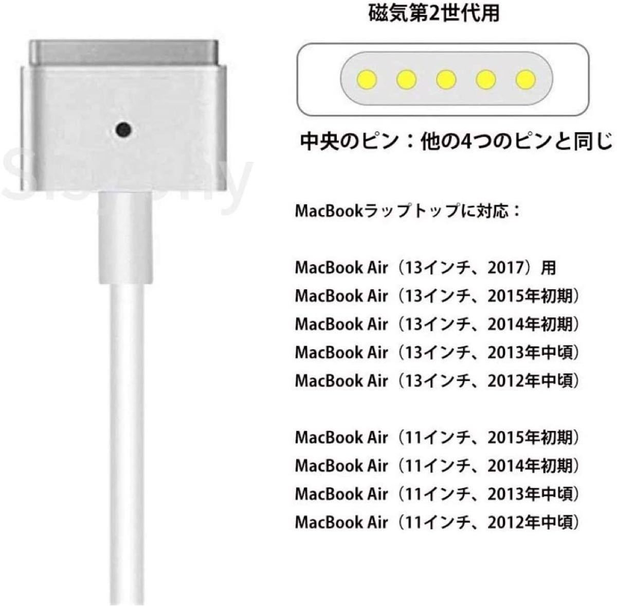 USB-C磁気ケーブル MacBook Air Pro 60W PD 1.8m