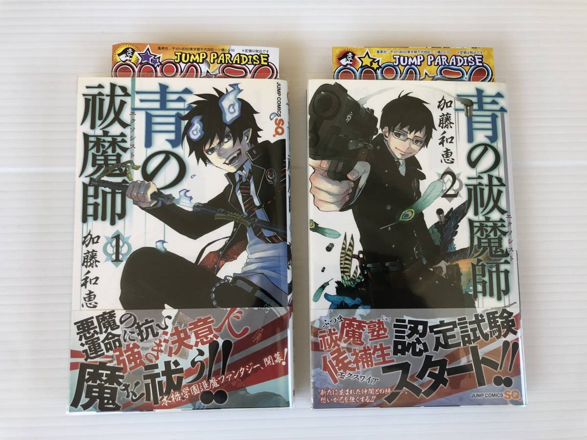 青の祓魔師 青のエクソシスト 全巻 初版 帯 小説 冊子 フルコンプ ガイドブック ファンブック 特典 ペーパー ポストカード_画像8