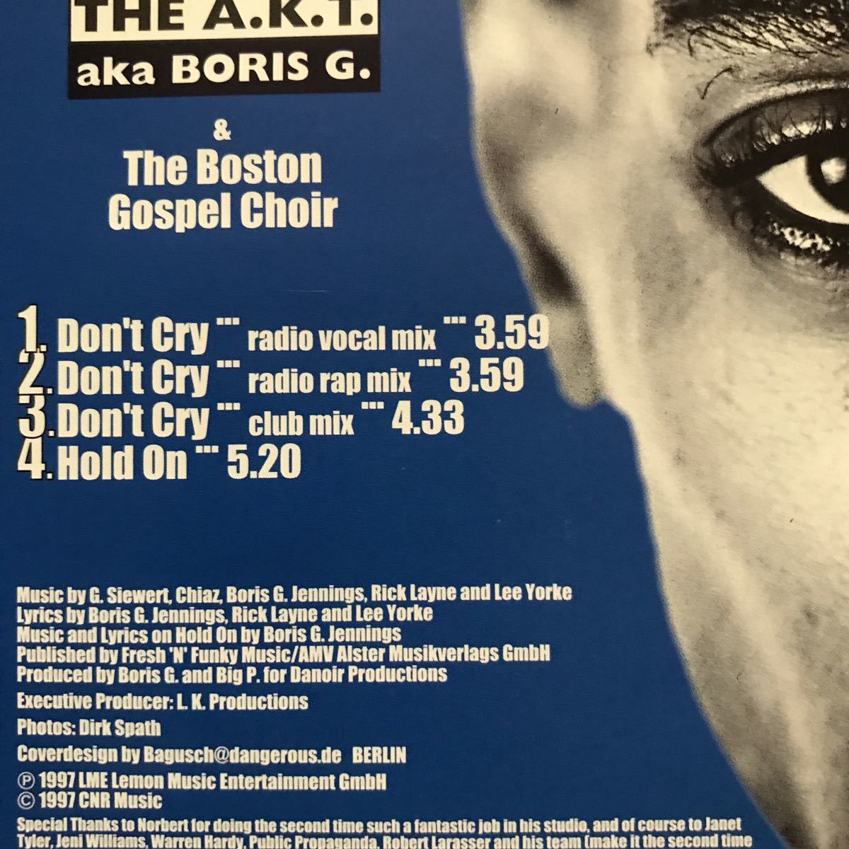 【eu-rap】The A.K.T. aka Boris G. / Don't Cry［CDs］《8b059 9595》_画像4