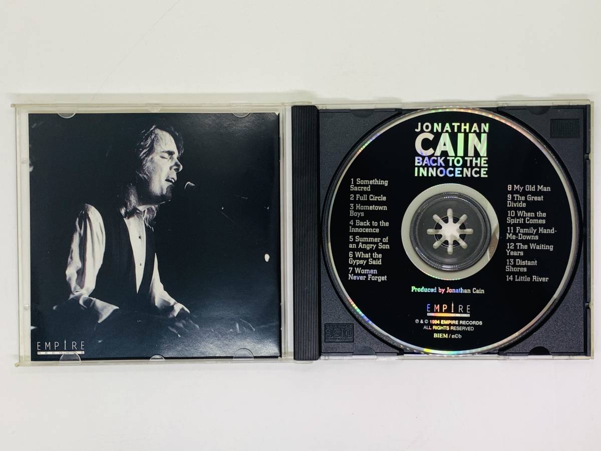 即決CD JONATHAN CAIN / BACK TO THE INNOCENCE / Something Sacred , Full Circle , Little River / ジョナサン・ケイン アルバム Y30_画像3