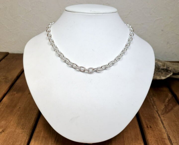 値引きする あずきチェーン ネックレス シルバー925 4.1mm 55cm 小豆