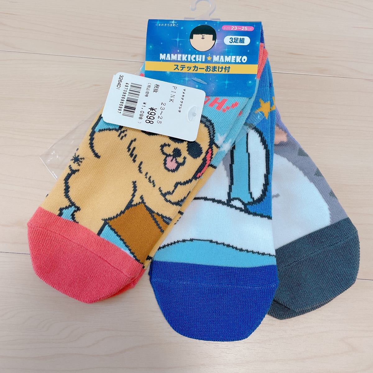 Paypayフリマ まめきちまめこ ドンキ コラボ 靴下 3足セット Paypayフリマ まめきちまめこ ドンキ コラボ 靴下 3足セット