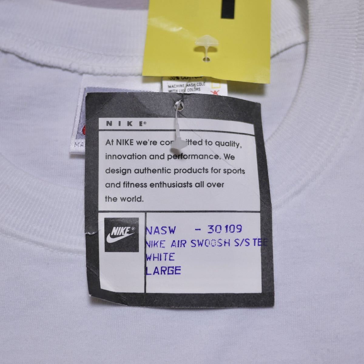 Dead Stock 80s GRAY TAG NIKE AIR SWOOSH S/S Tee Size L ナイキ Tシャツ グレータグ Vintage ビンテージ ヴィンテージ スウッシュ 90s_画像8