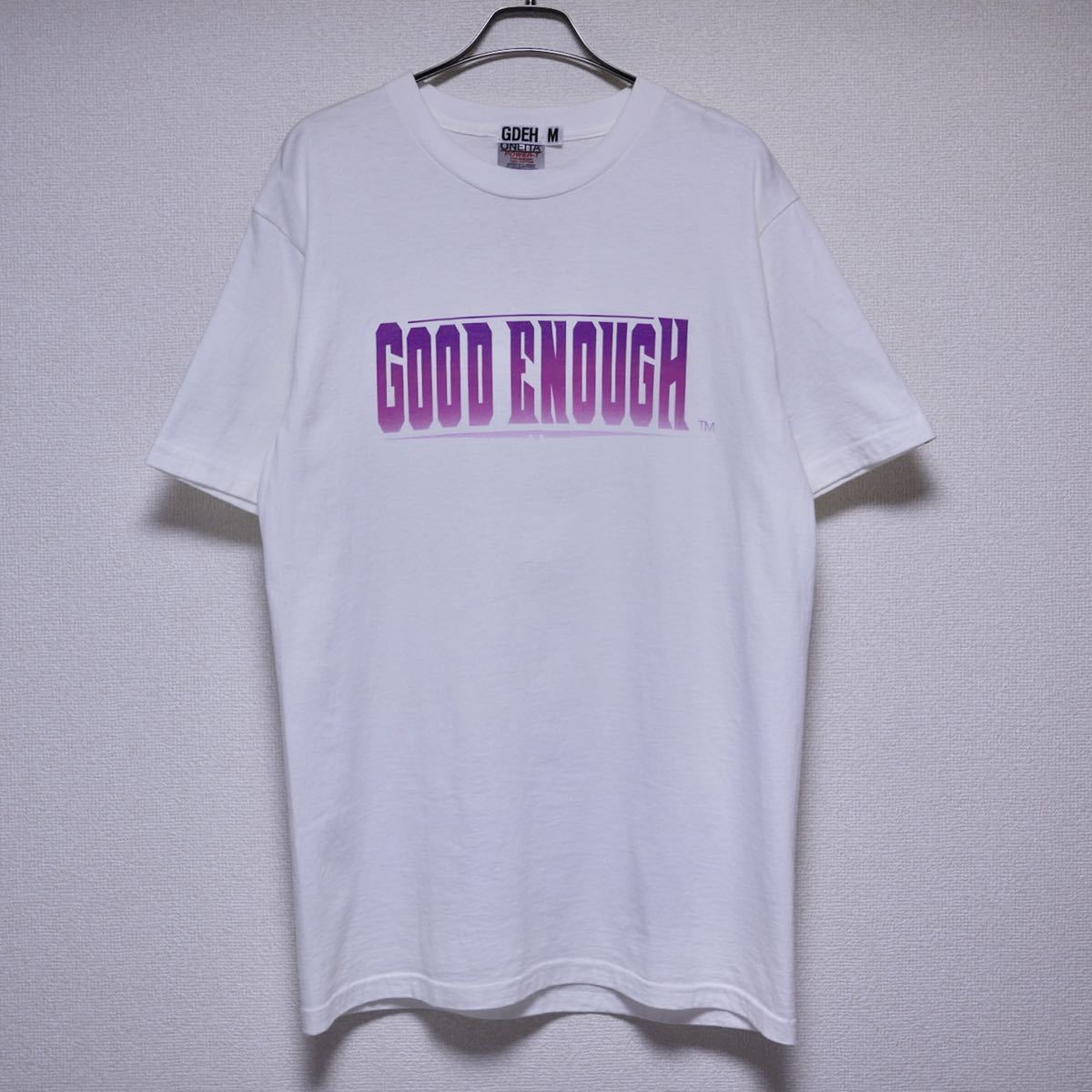 GOODENOUGH ONEITA Body LOGO Tee Size M グッドイナフ オニータ ロゴ Tシャツ White ホワイト 白 初期 90s_画像1