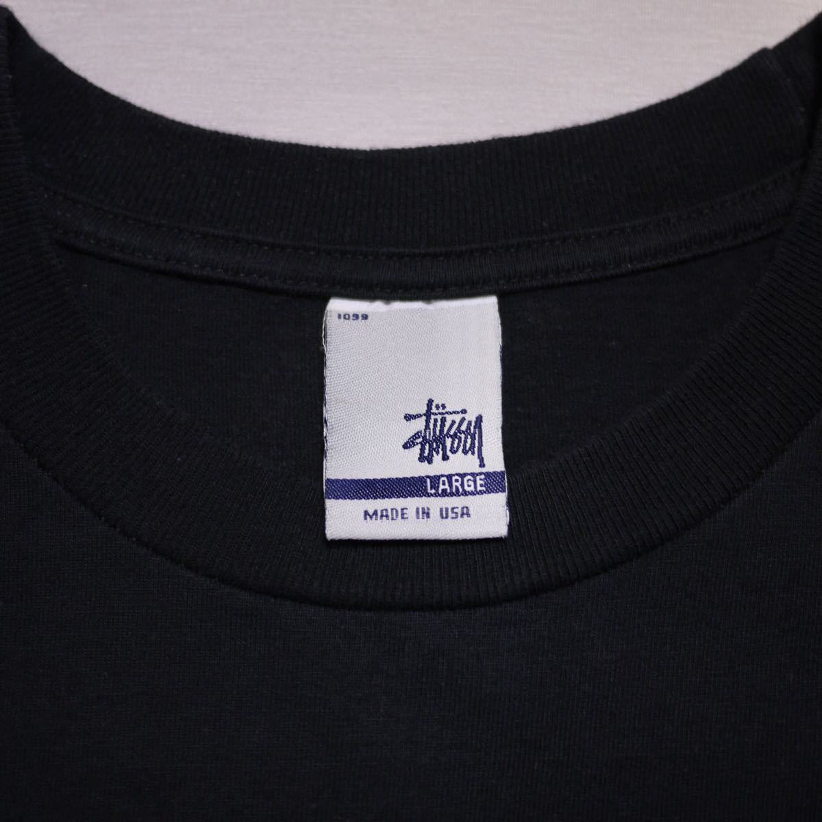 美品 90s OLD STUSSY MONOGRAM NO4 Tee Size L オールド ステューシー モノグラム ナンバー4 Tシャツ USA製 アメリカ製 米国製 Black 黒_画像4