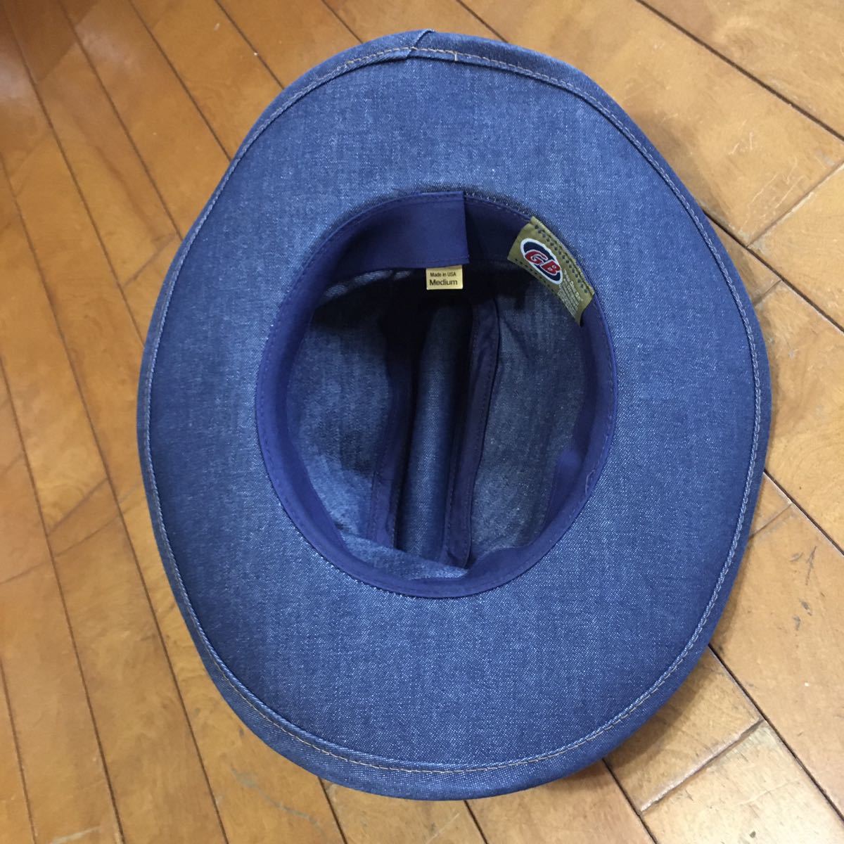 * { GB Goorin Bros } * Made in USA Vintage Denim ten-gallon hat *M