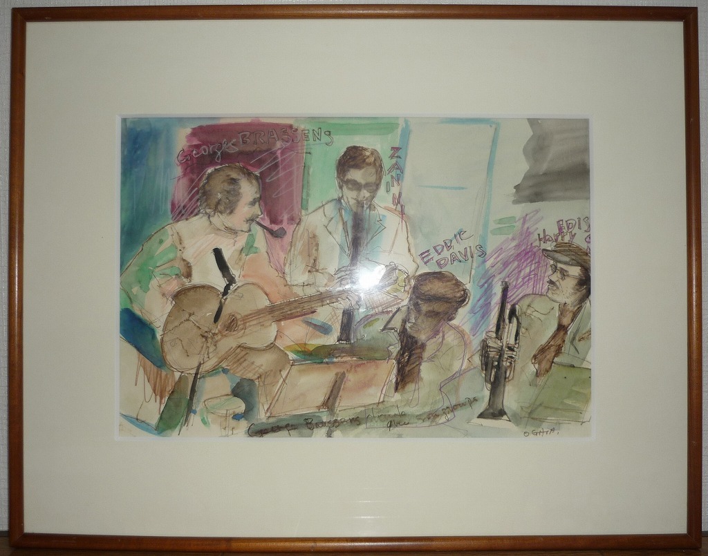 Amazon.co.jp: 絵画 作者不詳 サイン有 日本画（色紙） 人物画