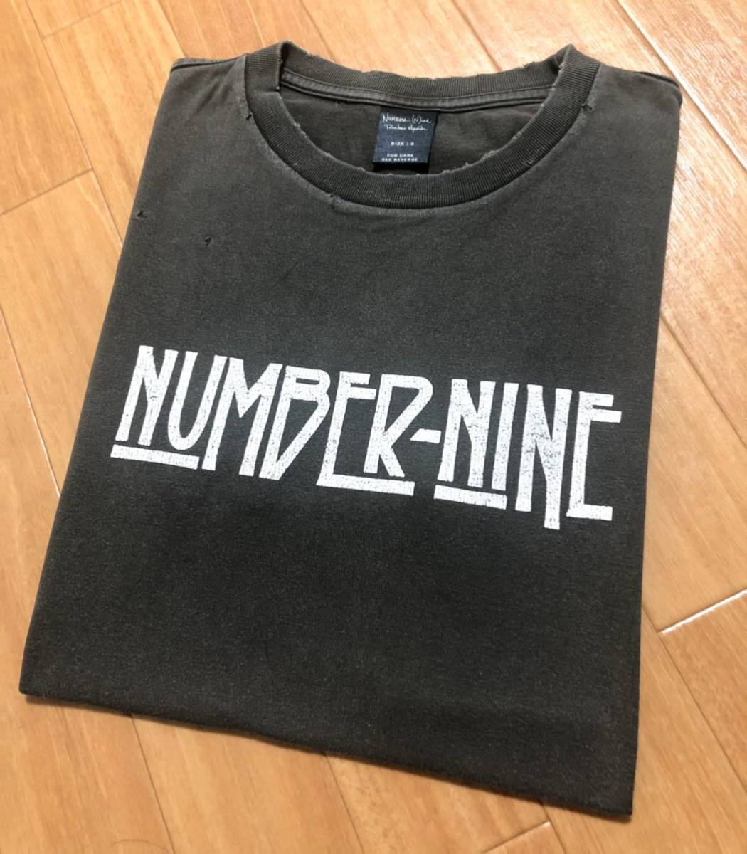 ナンバーナイン 04AW GIVE期 反戦 メッセージTシャツ ブラック系