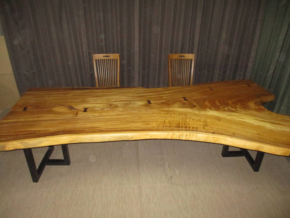 Z089■　　モンキーポッド　巨大サイズ　テーブル　板　　ローテーブル 　ダイニング　 カウンター　 座卓 天板 　無垢　一枚板