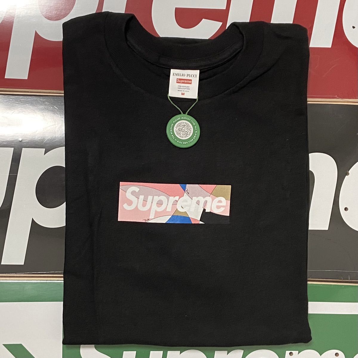 【ブラック/ピンクM】Supreme Emilio Pucci Box Logo Tee シュプリーム エミリオプッチ