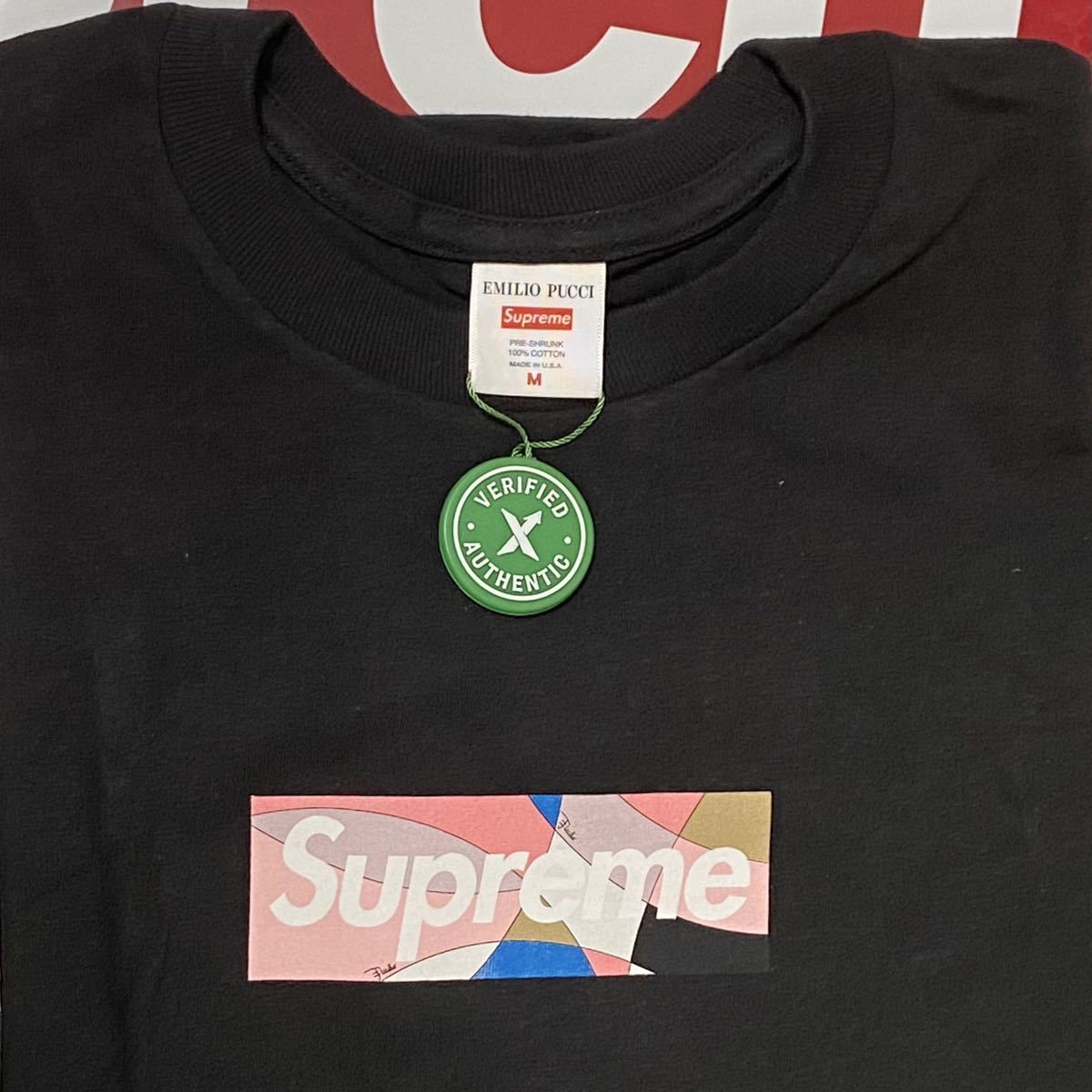 【ブラック/ピンクM】Supreme Emilio Pucci Box Logo Tee シュプリーム エミリオプッチ