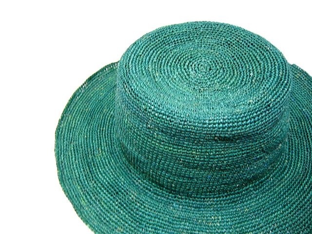 エクアドル製 Ecua-Andino エクア・アンディーノ パナマハット 帽子 グリーン色_画像2