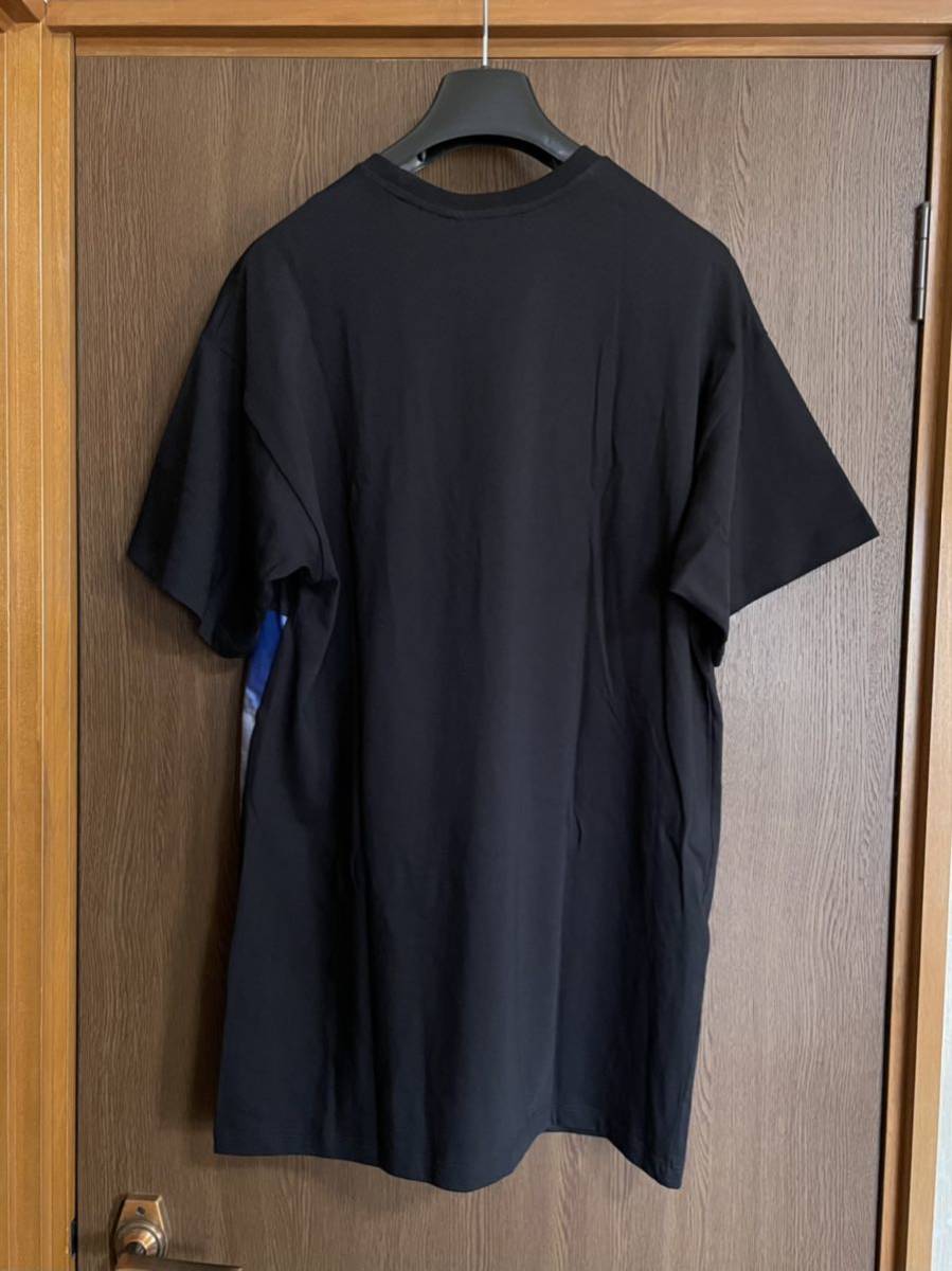 XXS新品 N°21 メンズ フォトプリント ロゴ オーバーサイズ Tシャツ 半袖 カットソー ヌメロヴェントゥーノ size XXS N21 ヌメロ ブラック
