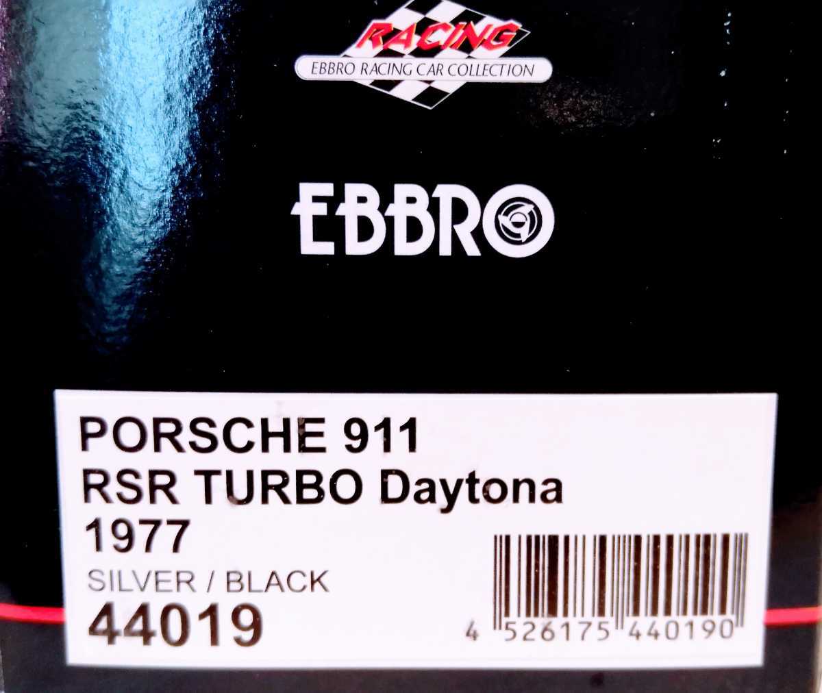  rare thing unused!! EBBRO Porsche 911RSR turbo Daytona 1977 year 1/43