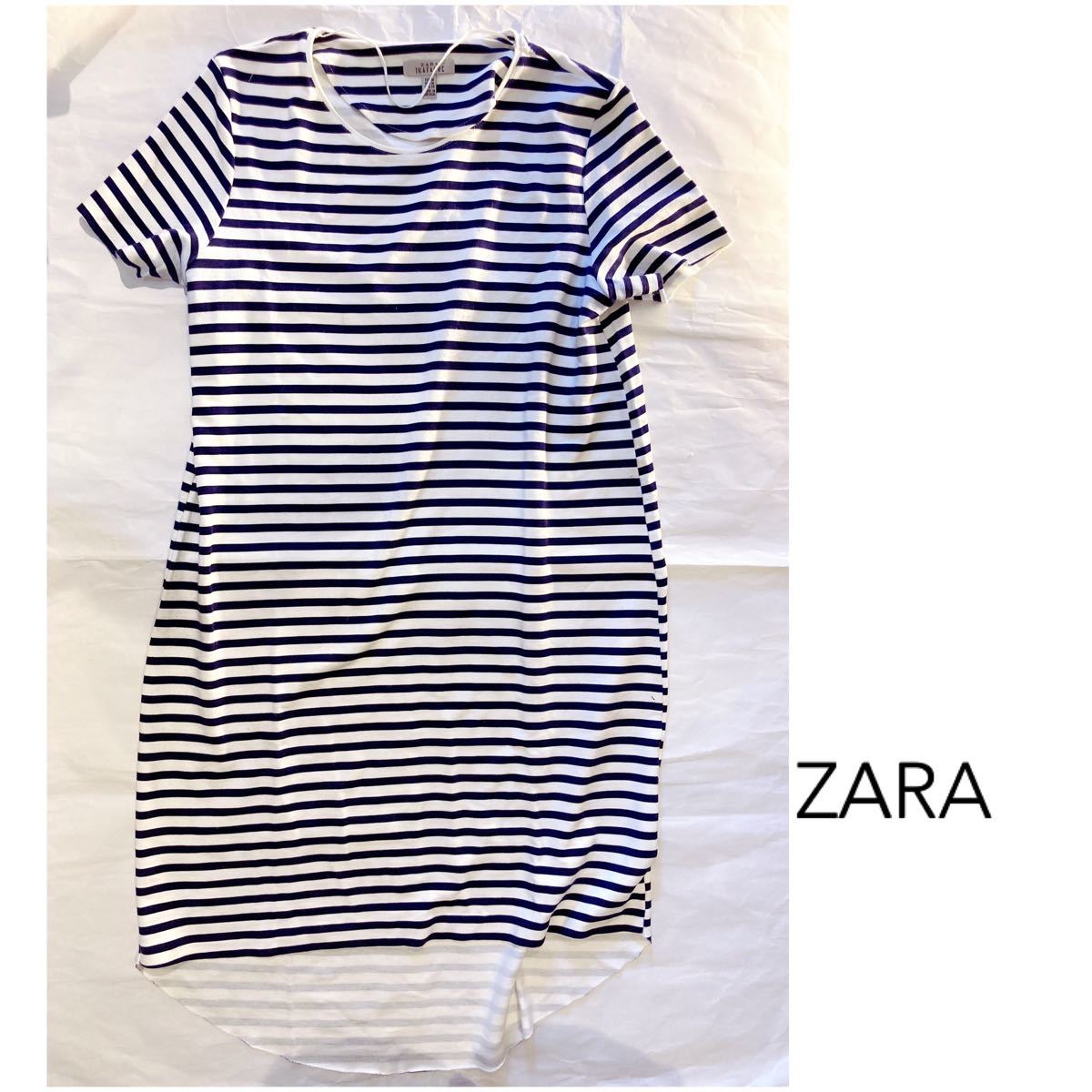 Paypayフリマ Zara ボーダーワンピース 膝丈ワンピース Paypayフリマ Zara ボーダーワンピース 膝丈ワンピース