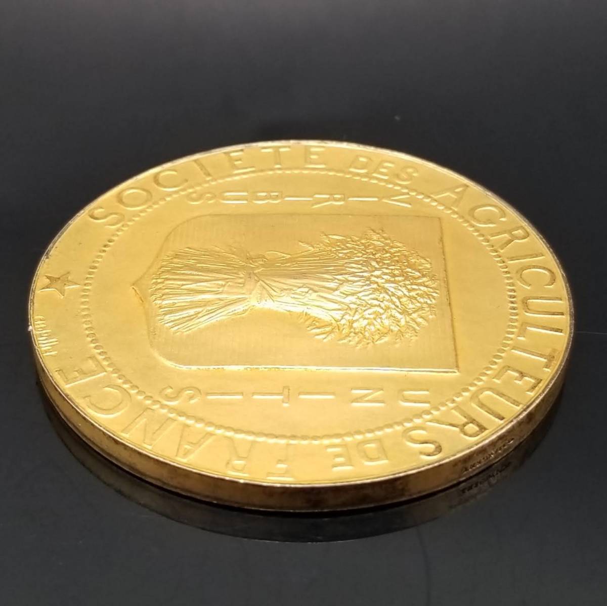 純正直販店 1911年 フランス アンティーク シルバー メダル コイン アールデコ アールヌーボー 銀貨 古銭 大型