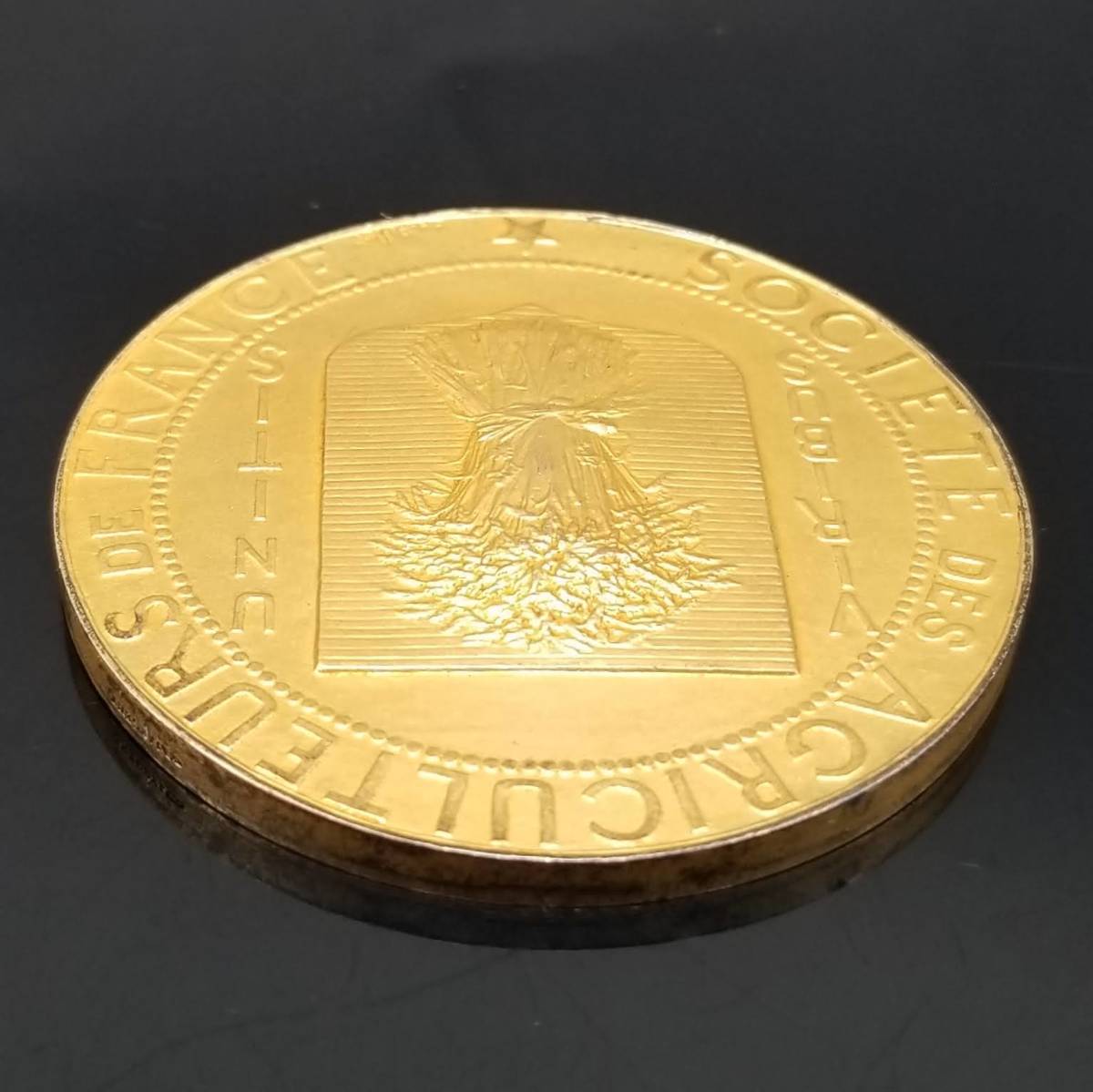 純正直販店 1911年 フランス アンティーク シルバー メダル コイン アールデコ アールヌーボー 銀貨 古銭 大型