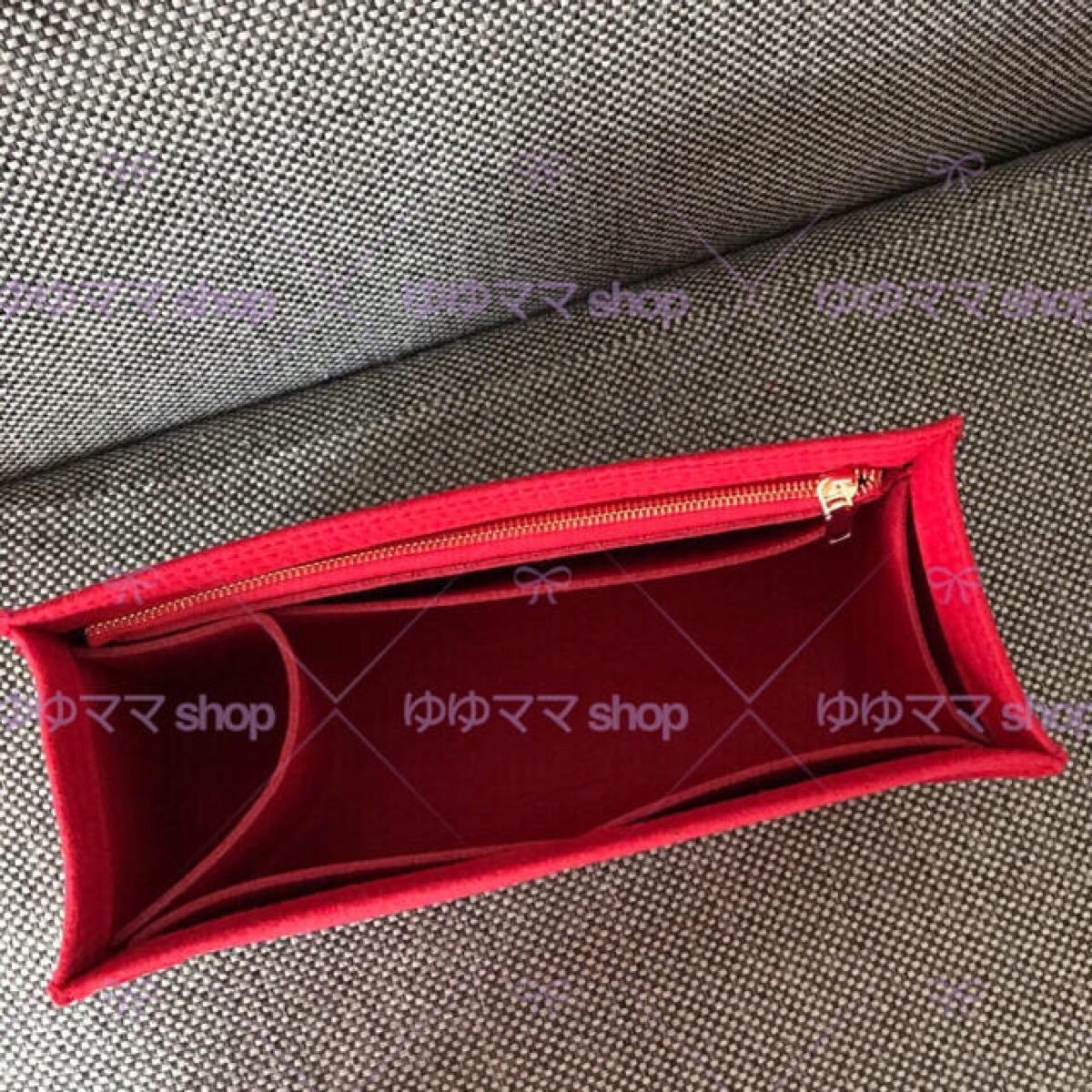 新品バッグインバッグ インナーバッグ オンザゴー MM用 赤色rd