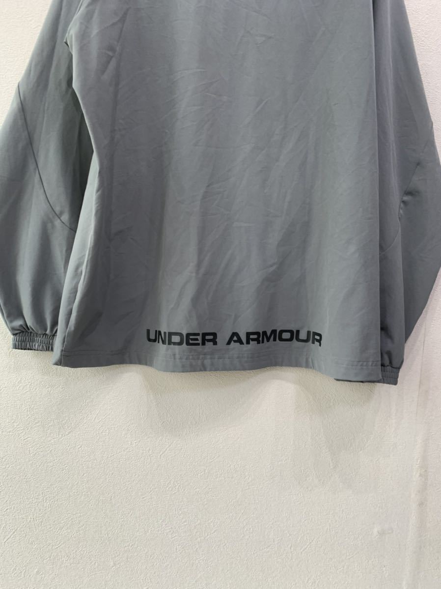 【人気】UNDER ARMOUR/アンダーアーマー　スポーツ　ウェア　灰／グレー　フル　ジップ　サイズMD　（K402）_画像6