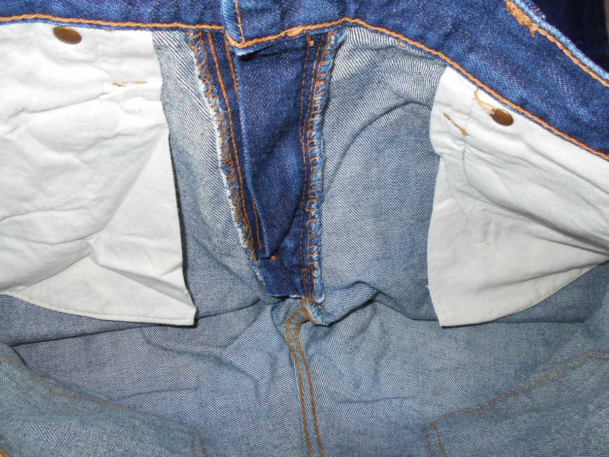 1970 годы производства BOBSON Bobson индиго Vintage джинсы натуральный индиго окраска hipi-HIPPIE VINTAGE INDIGO JEANS FOLK ROCK BEATNIKS