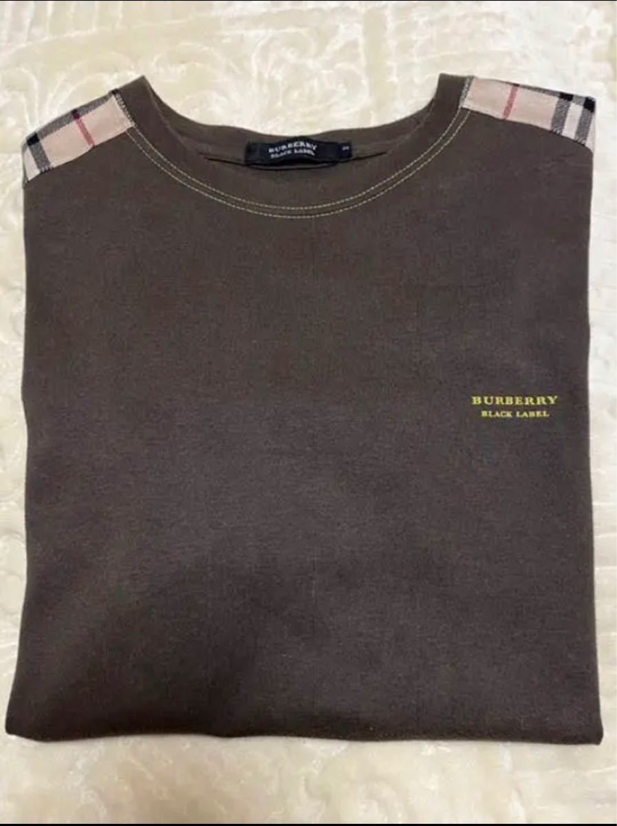 バーバリーブラックレーベル/Tシャツ/ノバチェック/胸ロゴ