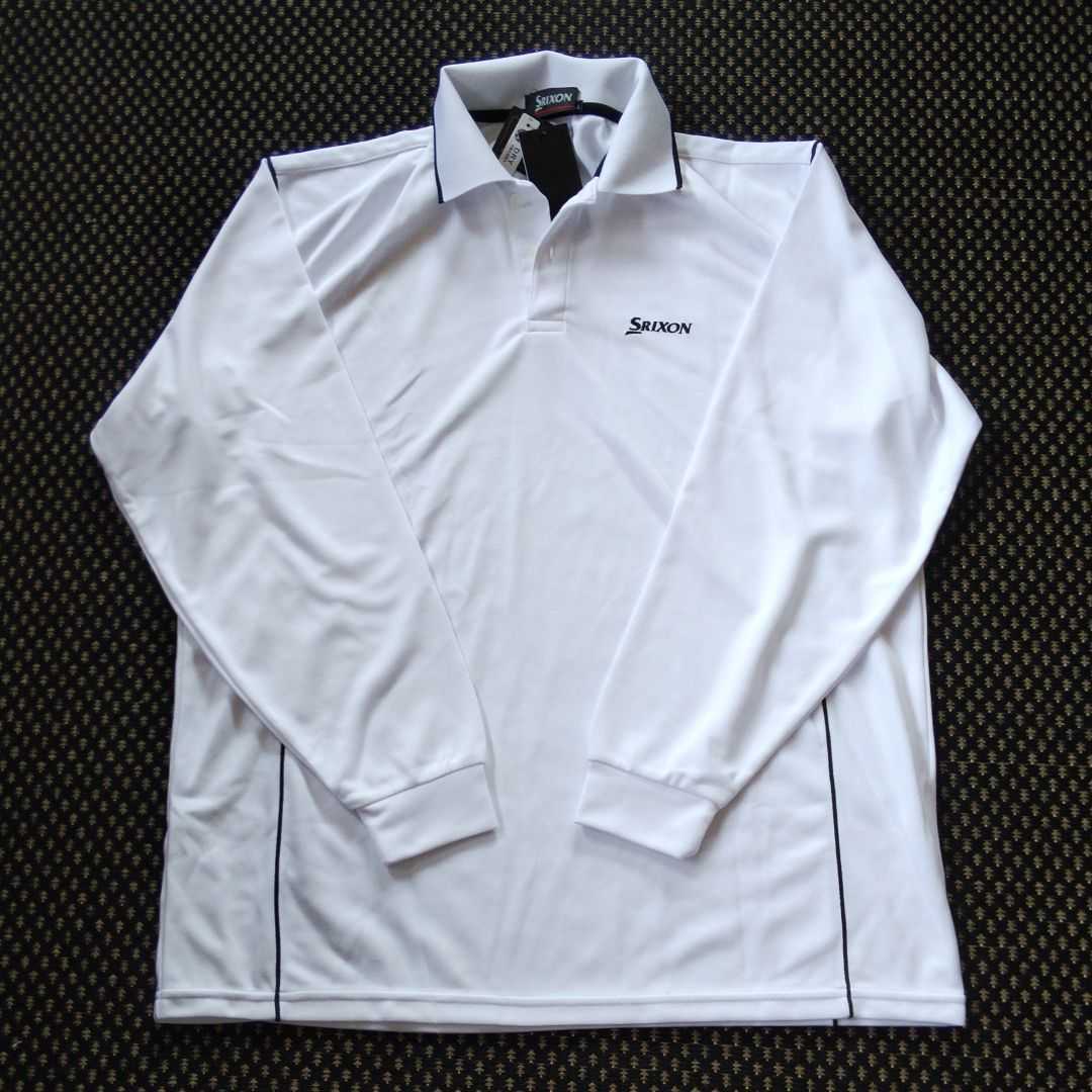  с биркой новый товар SRIXON Srixon мужской Golf одежда размер LL белый обычная цена 8,925 иен Dunlop DUNLOP dry . вода скорость . выгодная покупка 