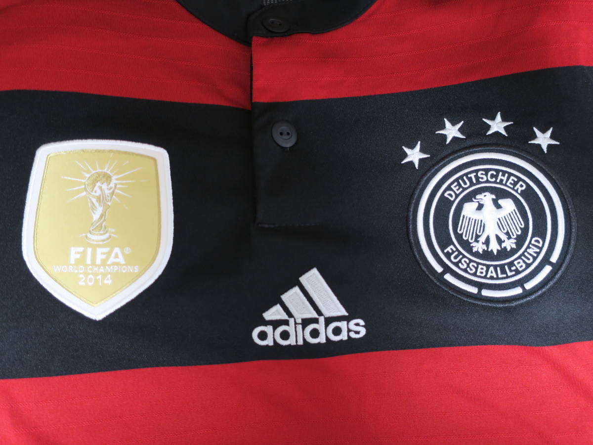 ドイツ 代表 2014 アウェイ ユニフォーム S 美品 アディダス ADIDAS 送料無料 Germany サッカー シャツ _画像6