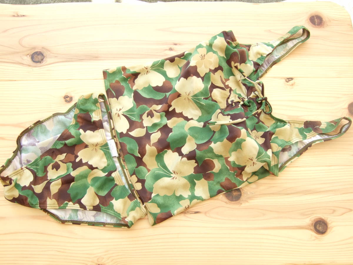 * beautiful goods!JASPER camouflage color separate swimsuit top and bottom 2 point set 11L*